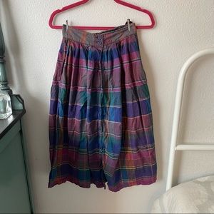 Vintage New Mints Plaid Skirt